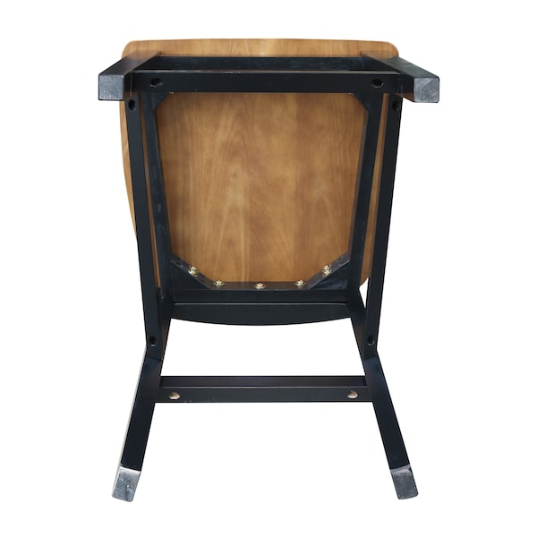 International Concepts San Remo Counter Height Stool, 24" Seat Height, Black/Cherry - S57-102