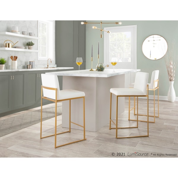 Lumisource Fuji High Back Counter Stool - Set of 2 PR - B26-FUJIHB AUVW2