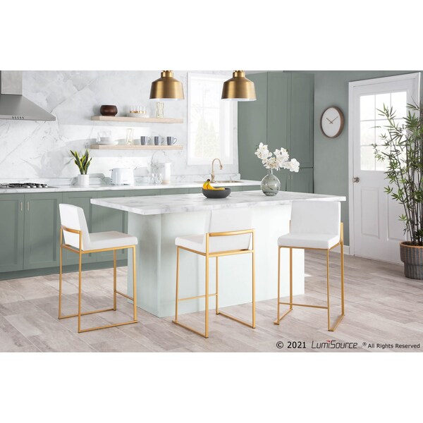 Lumisource Fuji High Back Counter Stool - Set of 2 PR - B26-FUJIHB AUVW2