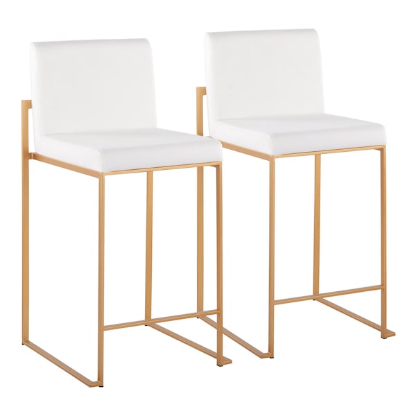 Lumisource Fuji High Back Counter Stool - Set of 2 PR - B26-FUJIHB AUVW2