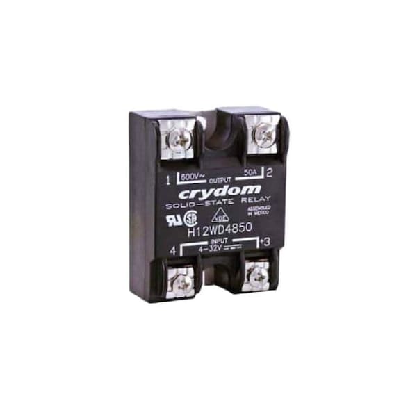 Relevadores de estado sólido Crydom - Relevador de montaje industrial SSR, montaje en panel, IP00, 530Vca/90A, CD en, cruz cero - H12D4890K