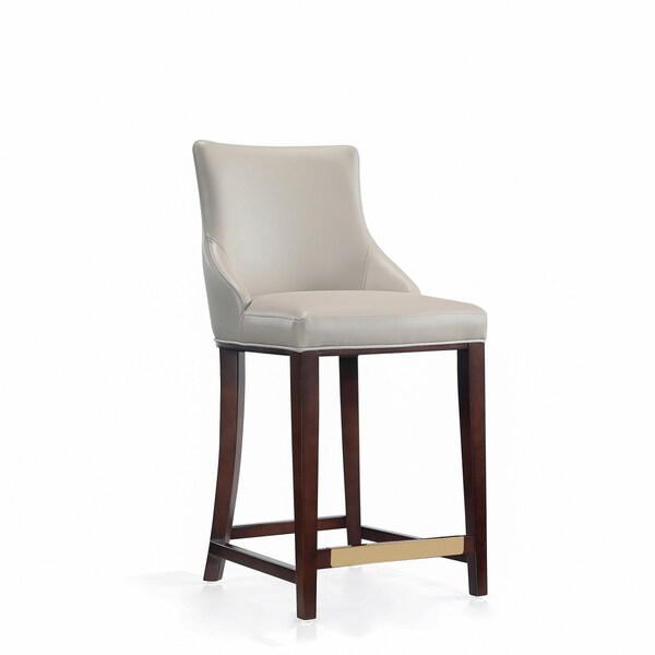 Manhattan Comfort Shubert Counter Stool in Light Grey - Set of 2 - 2-CS016-LG