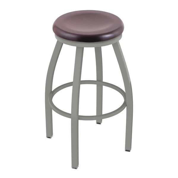 Holland Bar Stool Co 25" Swivel Counter Stool, Nickel Finish, Dark Cherry Maple Seat - 80225ANDCMPL