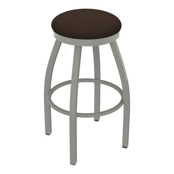 Holland Bar Stool Co 25" Swivel Counter Stool, Nickel Finish, Rein Coffee Seat - 80225AN025