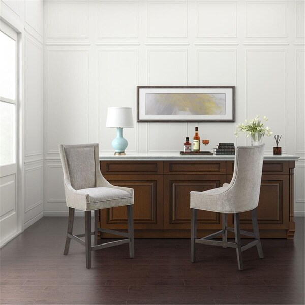Madison Park Signature 22.25 x 22.5 x 42 in. Ultra Counter Stool, Cream - MPS104-0300