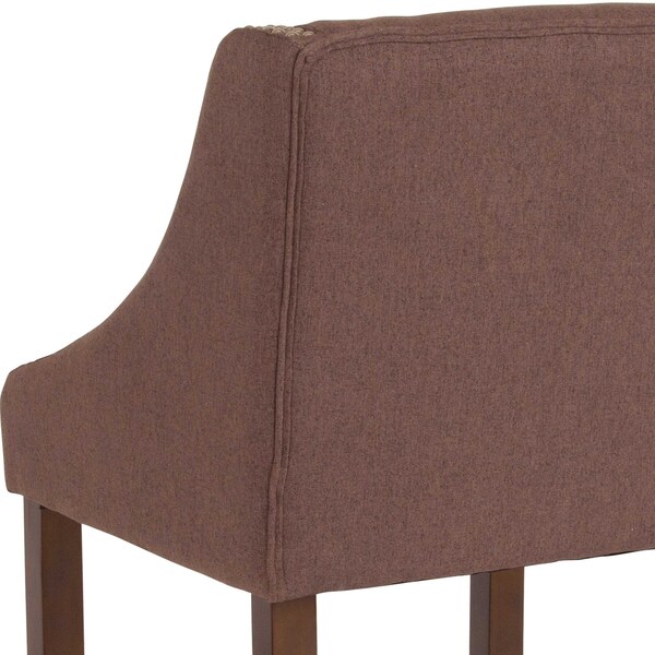 Flash Furniture Brown Fabric/Wood Stool, 24 - CH-182020-24-BN-F-GG