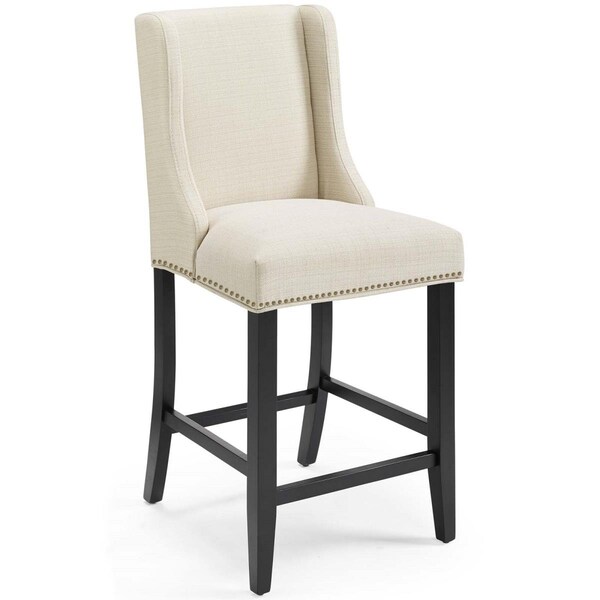 Modway Furniture Baron Upholstered Fabric Counter Stool, Beige - EEI-3735-BEI