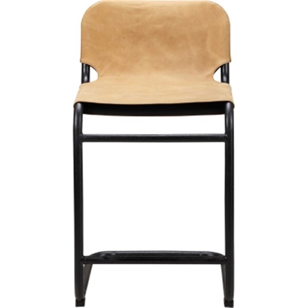 Moes Home Collection 35 x 19 x 21 in. Baker Tan Counter Stool, 2PK - PK-1072-40