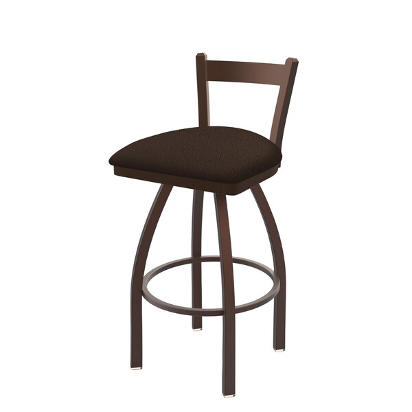 Holland Bar Stool Co 25" Low Back Swivel Counter Stool, Bronze Finish, Rein Coffee Seat - 82125BZ025