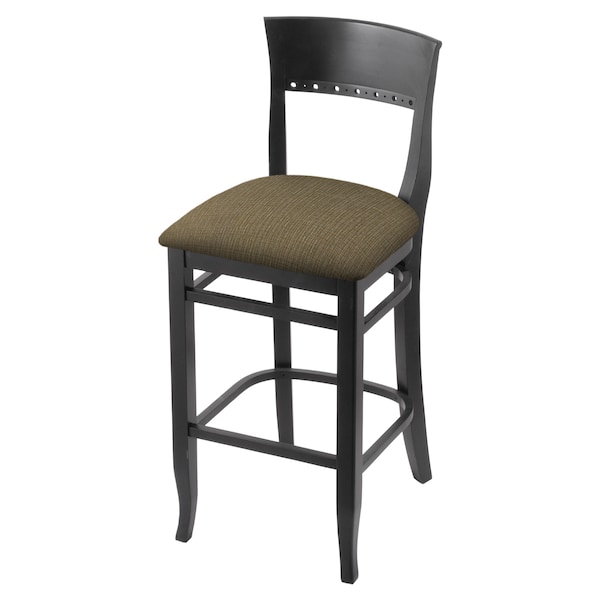Holland Bar Stool Co 25" Counter Stool, Black Finish, Graph Cork Seat - 316025BLK017