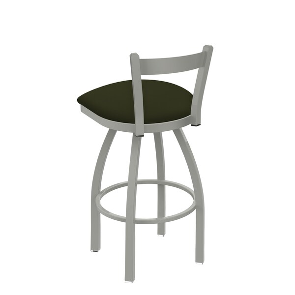 Holland Bar Stool Co 25" Low Back Swivel Counter Stool, Nickel Finish, Canter Pine Seat - 82125AN010