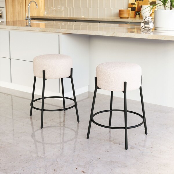 Zuo Modern Blanche Counter Stool Set Of 2 Ivory - 109741