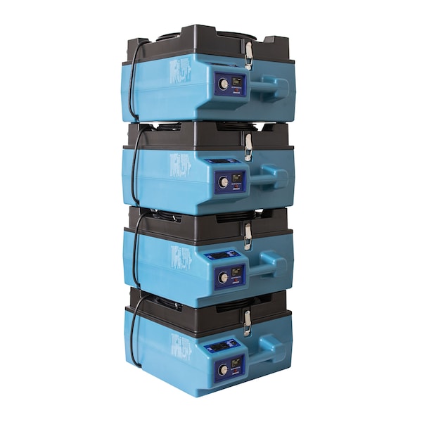 Xpower HEPA Air Scrubber W/ Built-In GFCI Power Outlets, Hour Meter and 3-Stage Filter System, 2/3 HP, 750 CFM, 4.5 Amps, Variable Speed - X-4700AM
