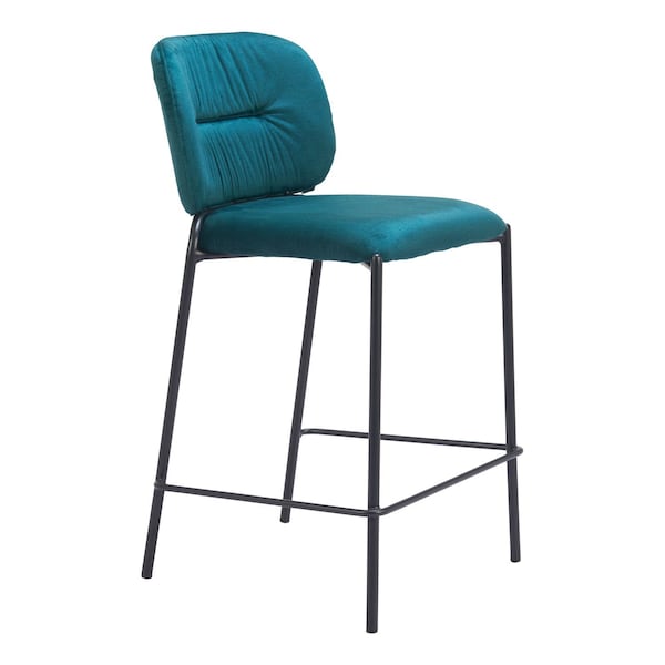 Zuo Modern Plat Counter Stool Set Of 2 Green - 110340