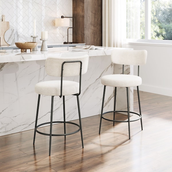 Zuo Modern Blanca Counter Stool Set Of 2 Ivory - 109739
