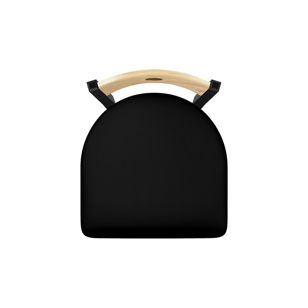 Holland Bar Stool Co 25" Swivel Counter Stool, Black Wrinkle, Nat Back, Black Vinyl Seat - 83025BWNATMPLBBLKVINYL