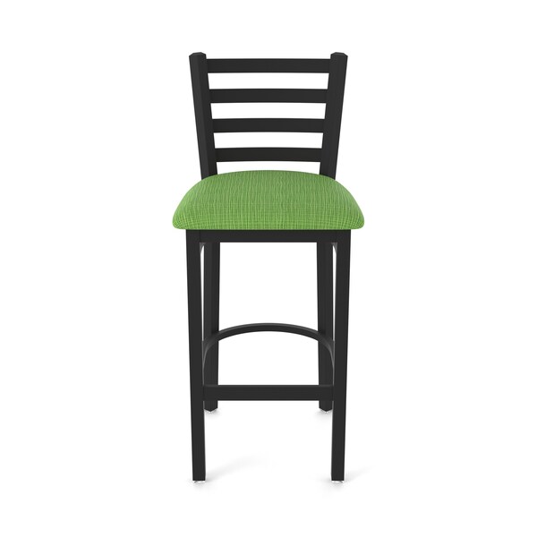 Holland Bar Stool Co 25" Stationary Counter Stool, Black Wrinkle, Graph Parrot Seat - 40025BW015