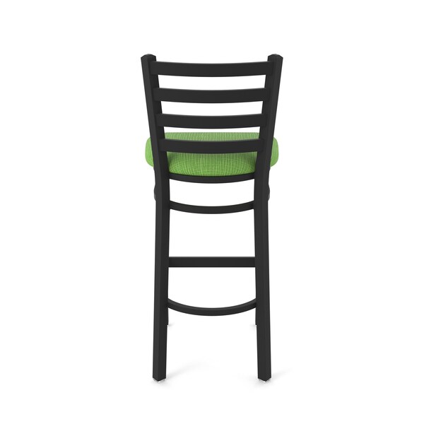 Holland Bar Stool Co 25" Stationary Counter Stool, Black Wrinkle, Graph Parrot Seat - 40025BW015