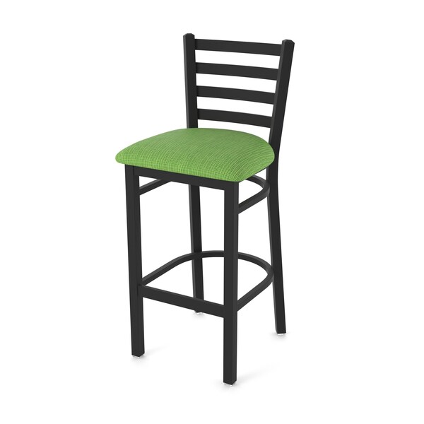 Holland Bar Stool Co 25" Stationary Counter Stool, Black Wrinkle, Graph Parrot Seat - 40025BW015