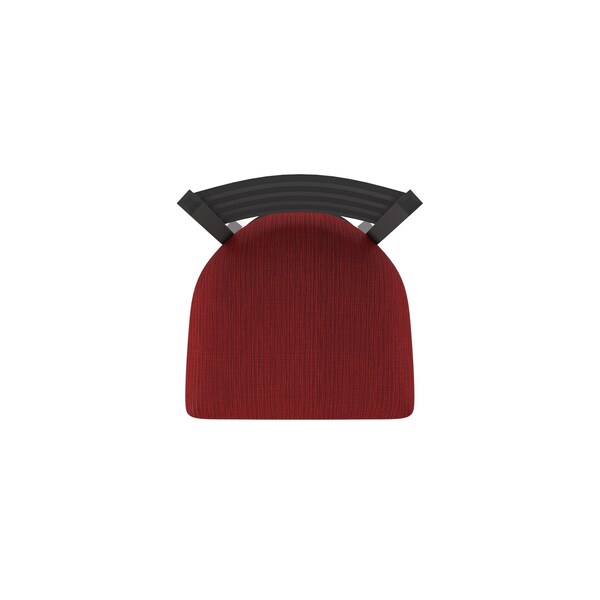 Holland Bar Stool Co 25" Stationary Counter Stool, Black Wrinkle, Graph Ruby Seat - 40025BW016
