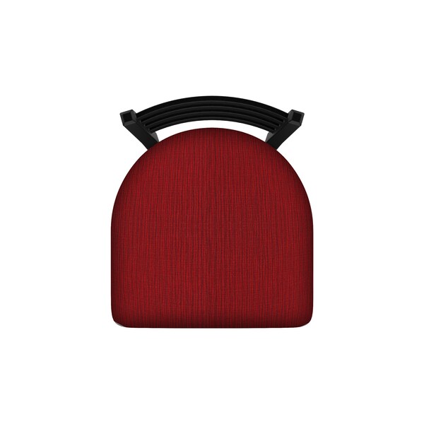 Holland Bar Stool Co 25" Stationary Counter Stool, Black Wrinkle, Graph Ruby Seat - 40025BW016