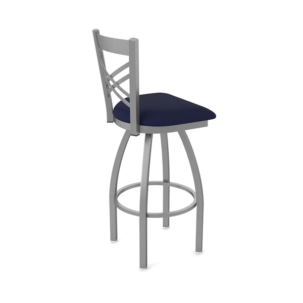 Holland Bar Stool Co OD820 Catalina Stainless Steel 25 Swivel Outdoor Counter Stool with Breeze Sapphire Seat - OD82025SSOD001