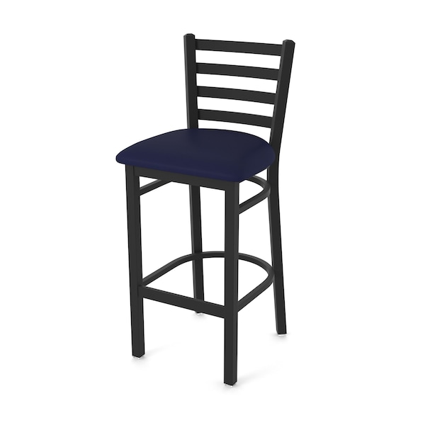 Holland Bar Stool Co 25" Stationary Counter Stool, Black Wrinkle, Canter Twilight Seat - 40025BW002