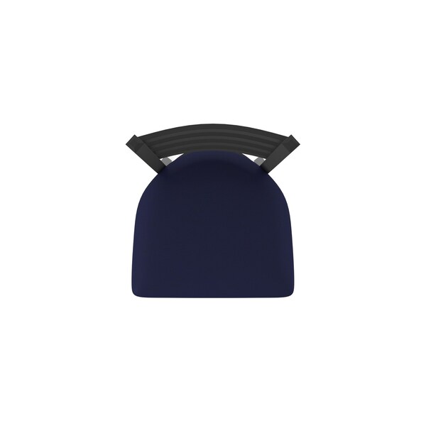Holland Bar Stool Co 25" Stationary Counter Stool, Black Wrinkle, Canter Twilight Seat - 40025BW002