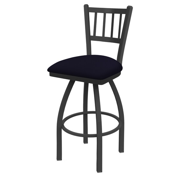 Holland Bar Stool Co 25" Swivel Counter Stool, Pewter Finish, Canter Twilight Seat - 81025PW002