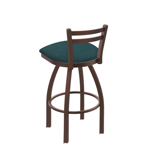 Holland Bar Stool Co 25" Low Back Swivel Counter Stool, Bronze Finish, Graph Tidal Seat - 41125BZ022