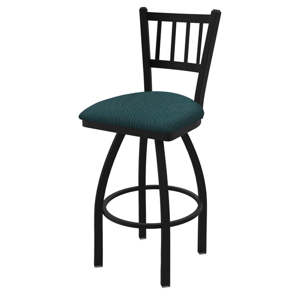 Holland Bar Stool Co 25" Swivel Counter Stool, Black Wrinkle, Graph Tidal Seat - 81025BW022