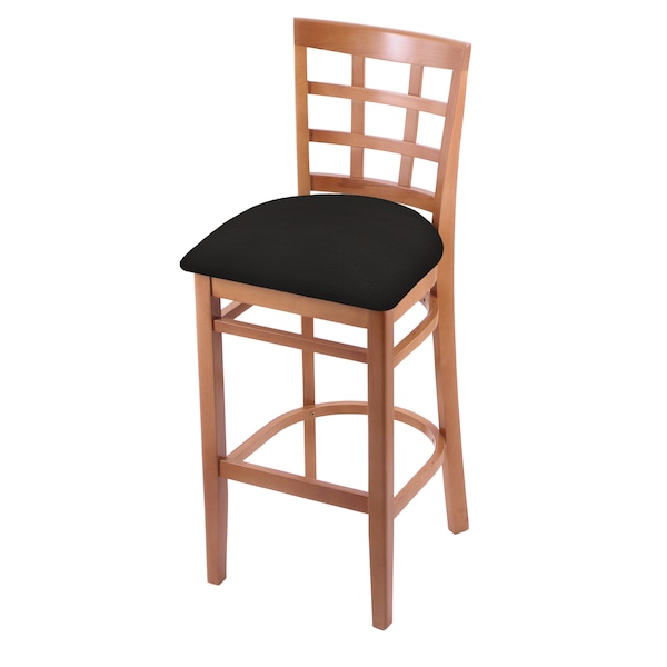 Holland Bar Stool Co 25" Counter Stool, Medium Finish, Canter Espresso Seat - 313025MED003