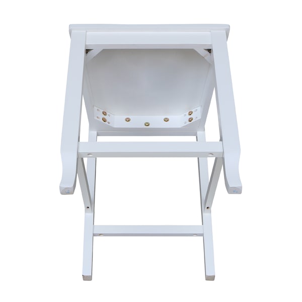 International Concepts Seaside CounterHeight Stool, 24" Seat Height, White - S08-452