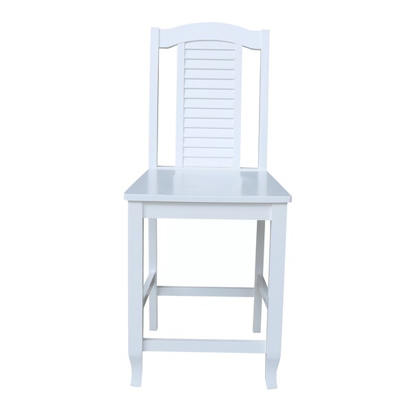 International Concepts Seaside CounterHeight Stool, 24" Seat Height, White - S08-452
