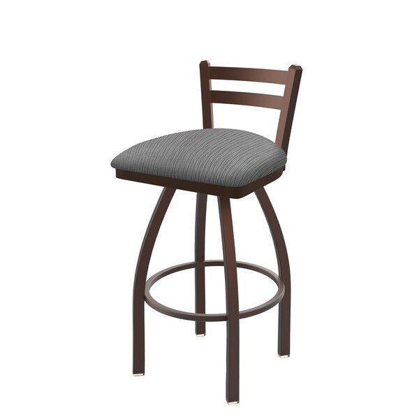 Holland Bar Stool Co 25" Low Back Swivel Counter Stool, Bronze Finish, Graph Seat - 41125BZ020