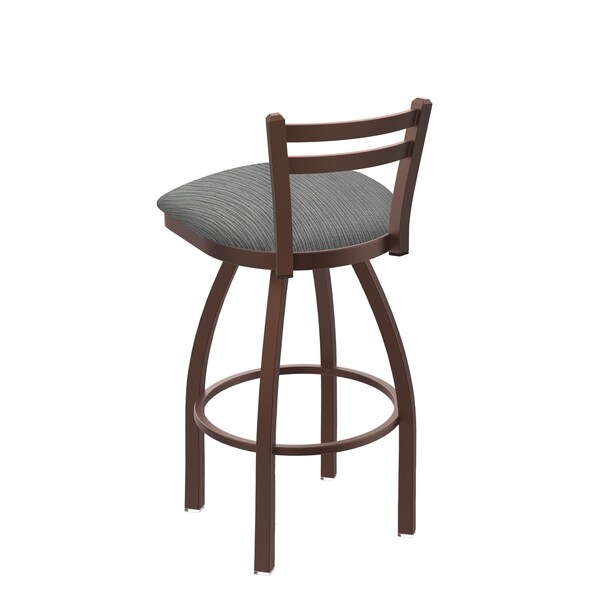 Holland Bar Stool Co 25" Low Back Swivel Counter Stool, Bronze Finish, Graph Seat - 41125BZ020