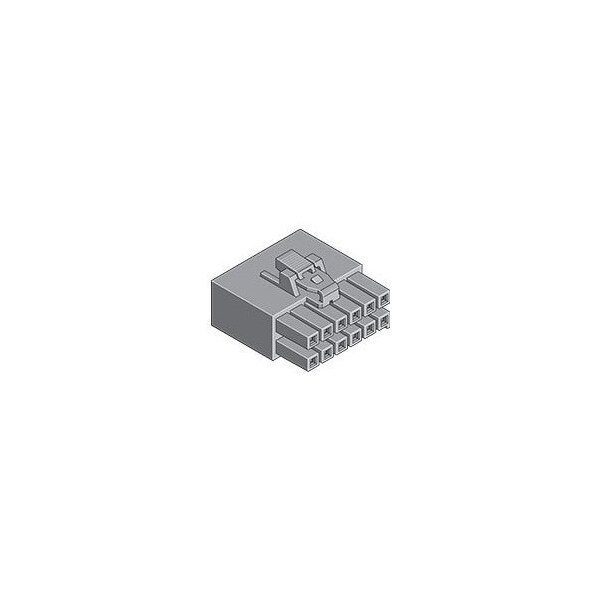 Molex Ultra-Fit Rcpt Hsg Dual V0 Blk 04 Ckt - 1722581004