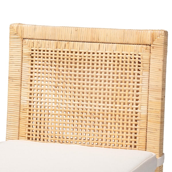 Baxton Studio bali & pari Sofia Modern and Contemporary Natural Finished Wood and Rattan Counter Stool - 185-11874-ZORO