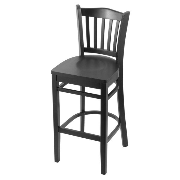 Holland Bar Stool Co 25" Counter Stool, Black Finish, Black Seat - 312025BLKBLK