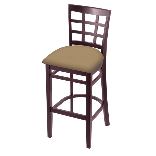 Holland Bar Stool Co 25" Counter Stool, Dark Cherry Finish, Canter Sand Seat - 313025DC013