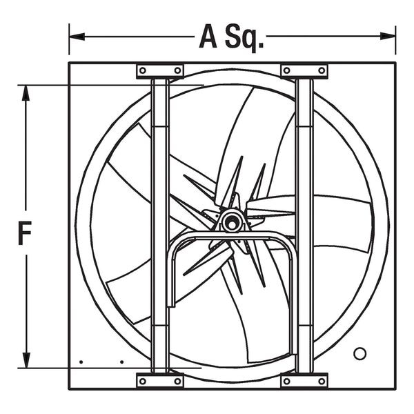 Dayton Med Duty Fan, 32,589 cfm, 115/230V - 7M853