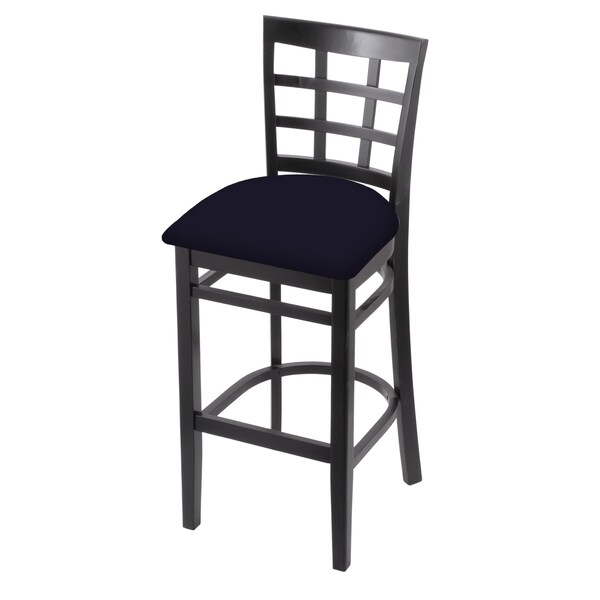 Holland Bar Stool Co 25" Counter Stool, Black Finish, Canter Twilight Seat - 313025BLK002