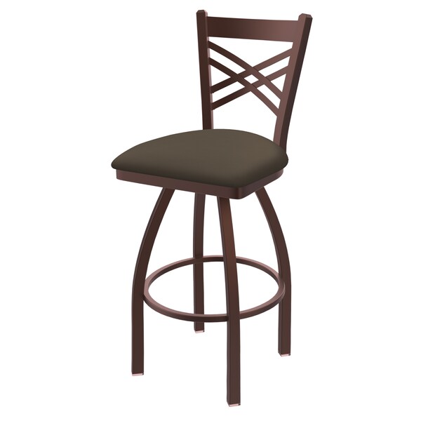 Holland Bar Stool Co 25" Swivel Counter Stool, Bronze Finish, Canter Earth Seat - 82025BZ006