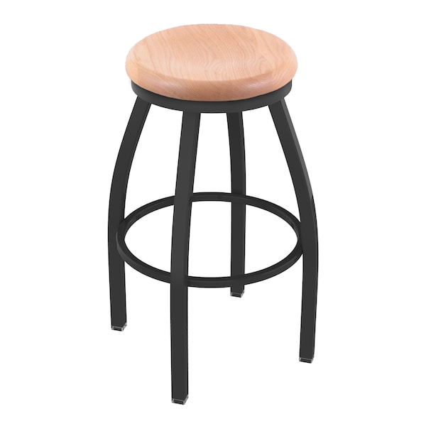 Holland Bar Stool Co 25" Swivel Counter Stool, Pewter Finish, Nat Oak Seat - 80225PWNATOAK