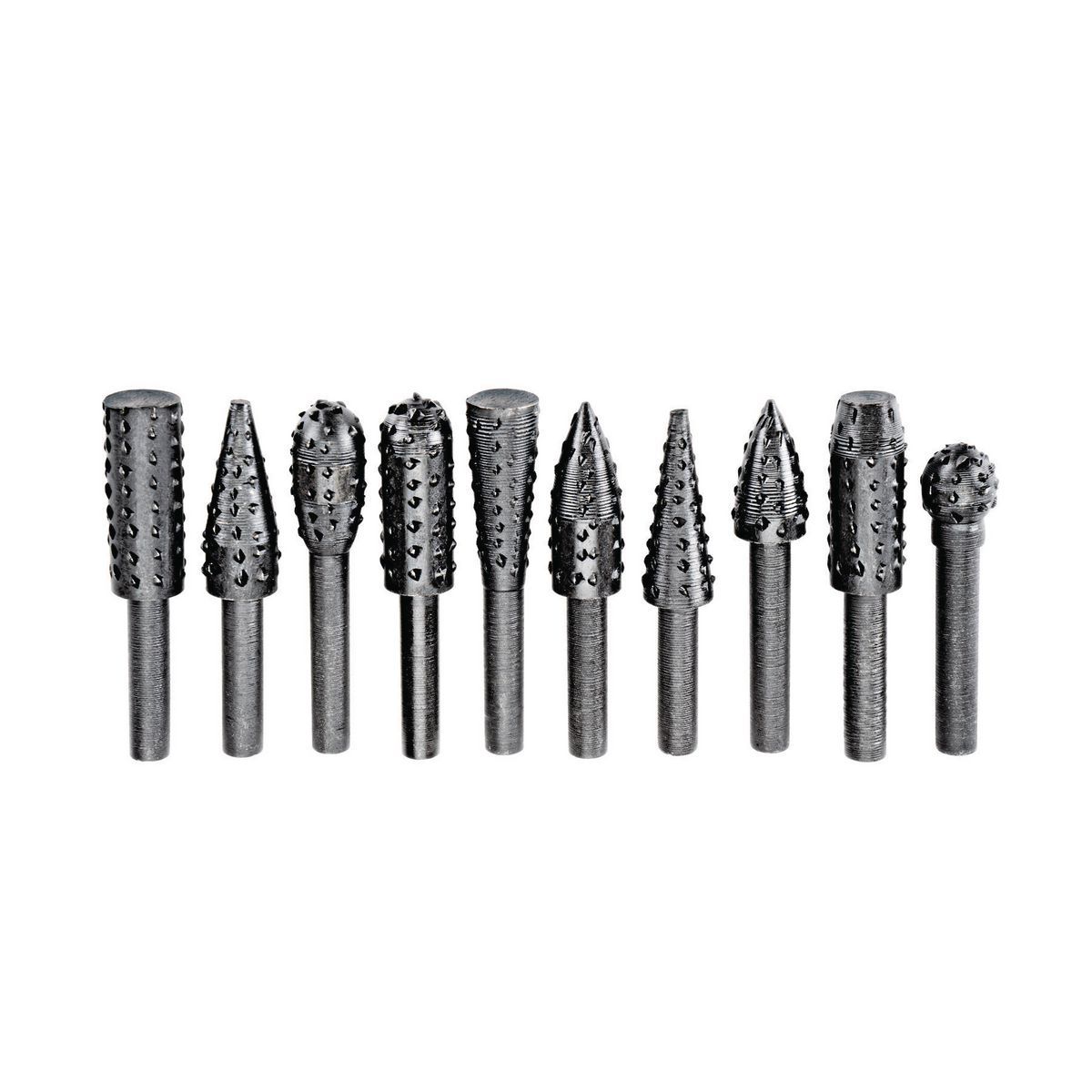 Conjunto de Raspadores Rotativos de Acero al Carbono de Alta Resistencia, 10 Piezas - 62694