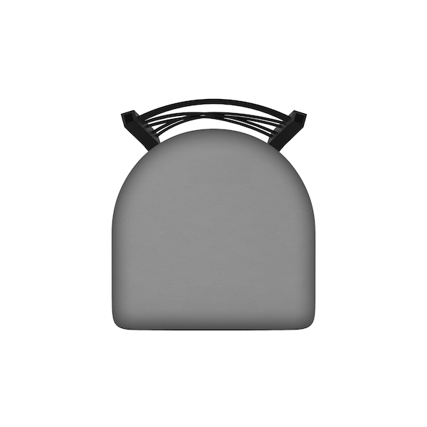 Holland Bar Stool Co 25" Swivel Counter Stool, Black Wrinkle, Canter Grey Seat - 82025BW007