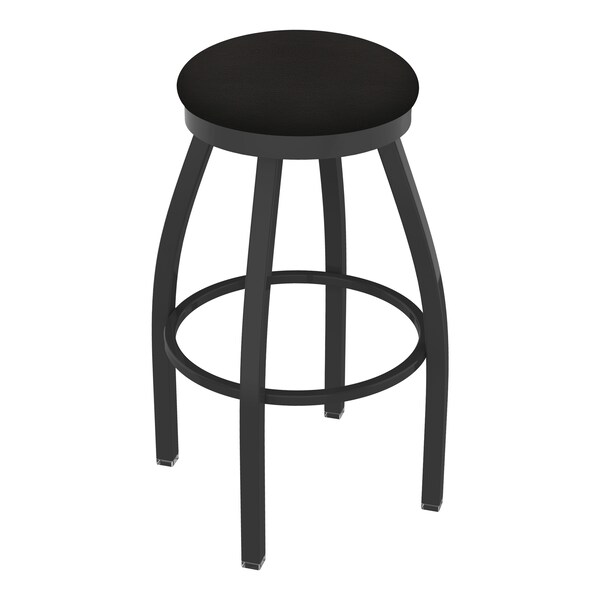 Holland Bar Stool Co 25" Swivel Counter Stool, Pewter Finish, Canter Espresso Seat - 80225PW003