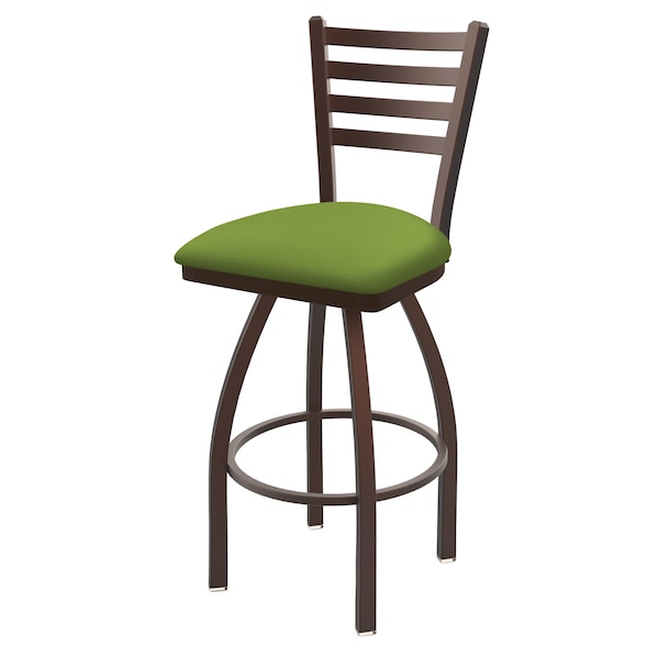 Holland Bar Stool Co 25" Swivel Counter Stool, Bronze Finish, Canter Kiwi Green Seat - 41025BZ009