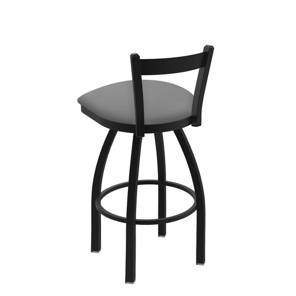 Holland Bar Stool Co 25" Low Back Swivel Counter Stool, Black Wrinkle, Canter Grey Seat - 82125BW007