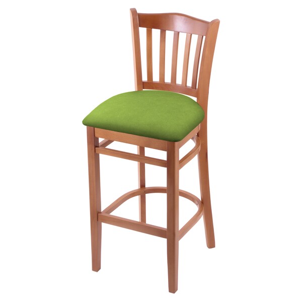 Holland Bar Stool Co 25" Counter Stool, Medium Finish, Canter Kiwi Green Seat - 312025MED009